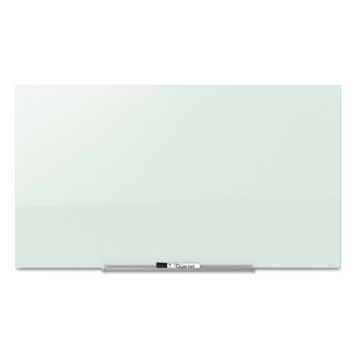InvisaMount Magnetic Glass Marker Board, 50 x 28, White Surface-(QRTG5028IMW)