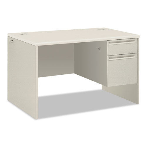 38000 Series Right Pedestal Desk, 48" x 30" x 30", Light Gray/Silver-(HON38251B9Q)