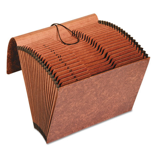 Heavy-Duty Expanding File with Reinforced Flap, 21 Sections, Elastic Cord Closure, 1/3-Cut Tabs, Letter Size, Redrope-(PFXR117ALHD)