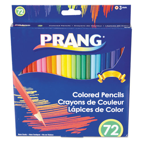 Colored Pencil Sets, 3 mm, 2B (#1), Assorted Lead/Barrel Colors, 72/Pack-(DIX22725)