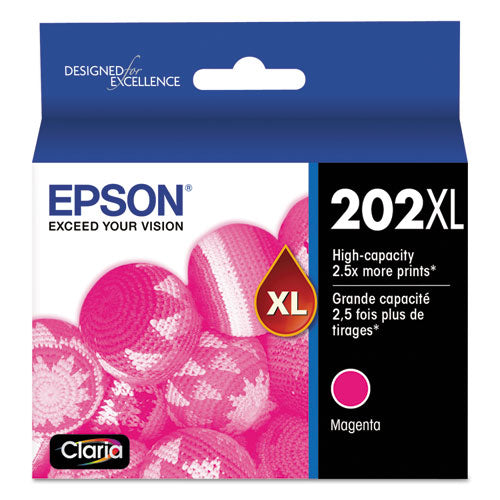 T202XL320-S (202XL) Claria High-Yield Ink, 470 Page-Yield, Magenta-(EPST202XL320S)