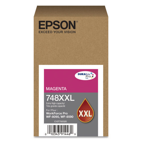 T748XXL320 (748XXL) DURABrite Pro Extra High-Yield Ink, 7000 Page-Yield, Magenta-(EPST748XXL320)