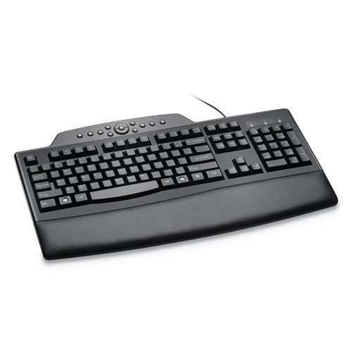 Pro Fit Comfort Keyboard, Internet/Media Keys, Wired, Black-(KMW72402)
