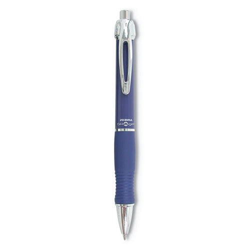 GR8 Gel Pen, Retractable, Medium 0.7 mm, Blue Ink, Blue/Silver Barrel, 12/Pack-(ZEB42620)