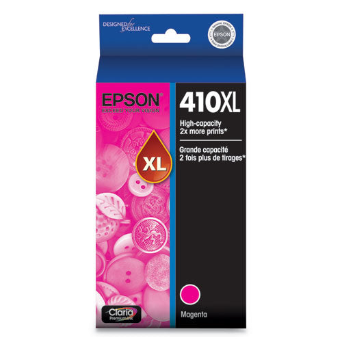 T410XL320-S (410XL) Claria High-Yield Ink, 650 Page-Yield, Magenta-(EPST410XL320S)