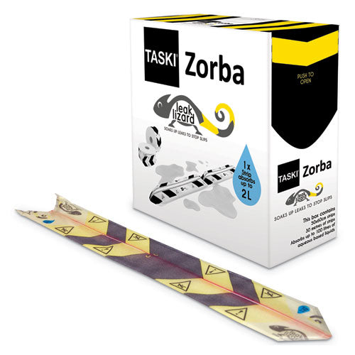 Zorba Absorbent Control Strips, 0.5 gal, 1" x 100 ft, 50 Strips/Box-(DVOD7523269)