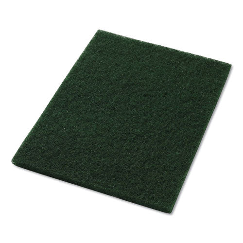 Scrubbing Pads, 14 x 28, Green, 5/Carton-(AMF40031428)