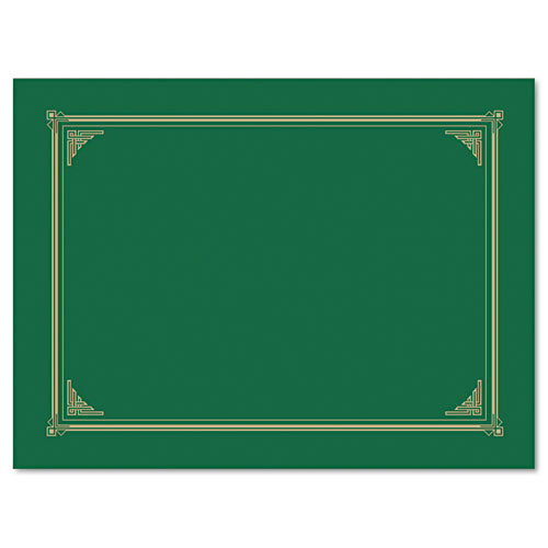 Certificate/Document Cover, 12.5 x 9.75, Green, 6/Pack-(GEO47399)
