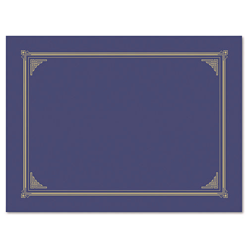 Certificate/Document Cover, 12.5 x 9.75, Metallic Blue, 6/Pack-(GEO47401)