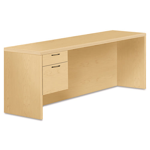 Valido Series Left Pedestal Credenza, 72w x 24d x 29.5h, Natural Maple-(HON11546LAFDD)
