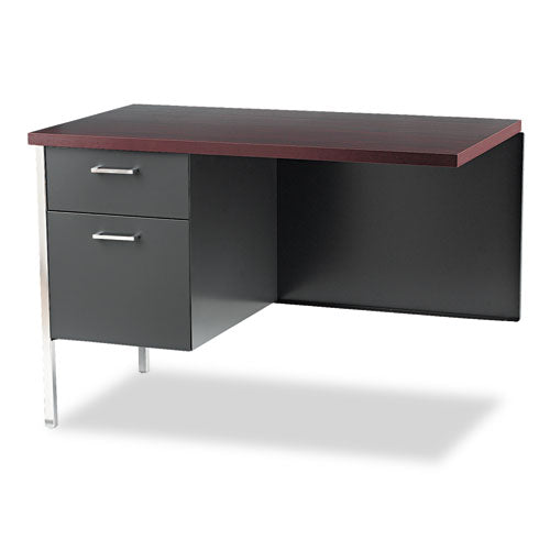 34000 Series "L" Workstation Return, Left, 42w x 24d x 29.5h, Mahogany/Charcoal-(HON34835LNS)