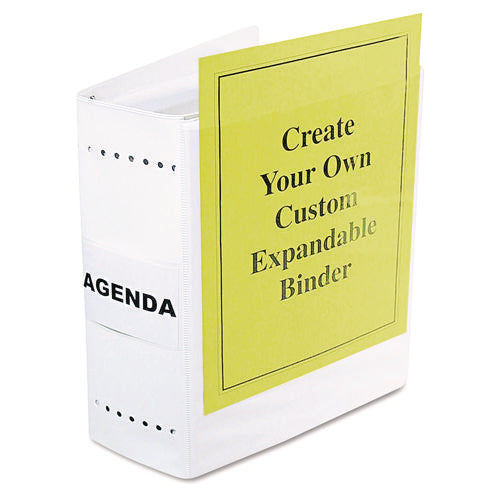 VariCap Expandable Binder, 2 Posts, 6" Capacity, 11 x 8.5, White-(LEO61605)