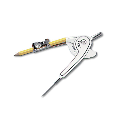 Ball Bearing Compass with Traditional Pointed Tip, 12" Maximum Diameter, Metal, Dozen-(LEO77360)