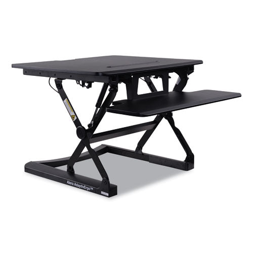 AdaptivErgo Two-Tier Sit-Stand Lifting Workstation, 26.75" x 31" x 5.88" to 19.63", Black-(ALEAEWR1B)