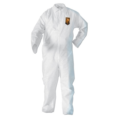 A20 Elastic Back Wrist/Ankle Coveralls, X-Large, White, 24/Carton-(KCC49102)
