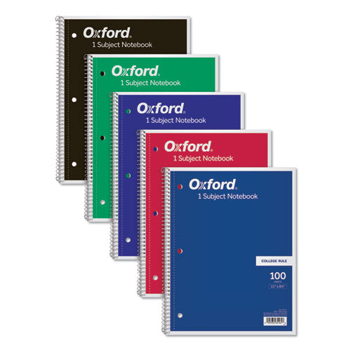 Coil-Lock Wirebound Notebook, 3-Hole Punched, 1-Subject, Medium/College Rule, Randomly Assorted Covers, (100) 11 x 8.5 Sheets-(TOP65161)