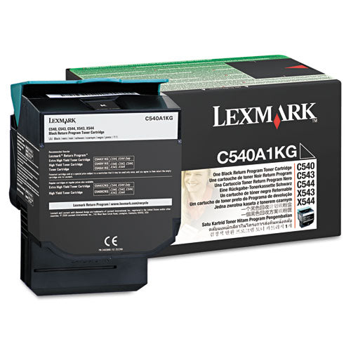 C540A1KG Return Program Toner, 1,000 Page-Yield, Black-(LEXC540A1KG)