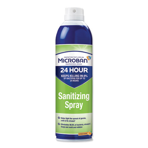 24-Hour Disinfectant Sanitizing Spray, Fresh Scent, 12.5 oz Aerosol Spray, 6/Carton-(PGC48774)