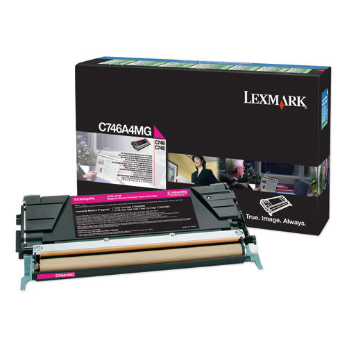 C746A4MG Return Program Toner, 7,000 Page-Yield, Magenta, TAA Compliant-(LEXC746A4MG)