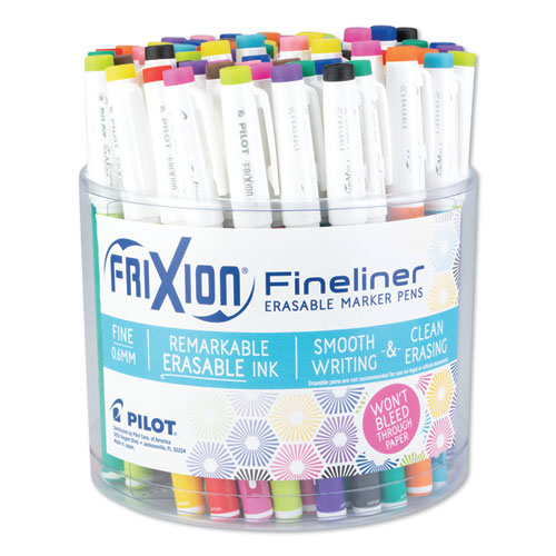 FriXion Fineliner Erasable Porous Point Pen, Stick, Fine 0.6 mm, Assorted Ink and Barrel Colors, 72/Pack-(PIL12317)