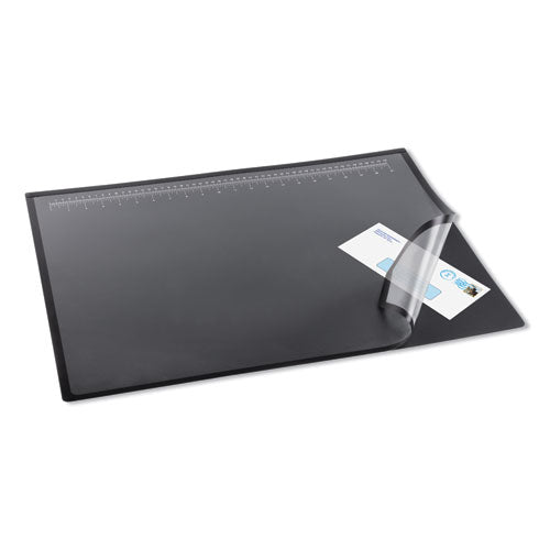 Lift-Top Pad Desktop Organizer, with Clear Overlay, 22 x 17, Black-(AOP41700S)