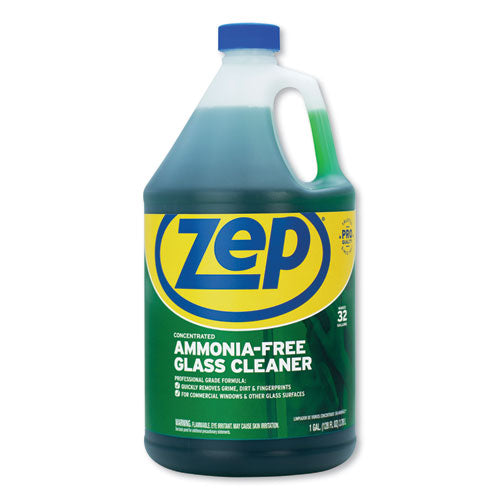 Ammonia-Free Glass Cleaner, Pleasant Scent, 1 gal Bottle, 4/Carton-(ZPEZU1052128CT)