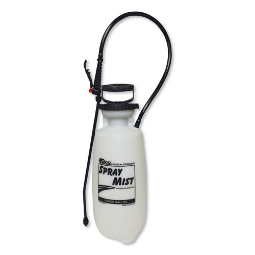 Chemical Resistant Tank Sprayer, 3 gal, 0.63" x 30" Hose, White-(TOC150013)