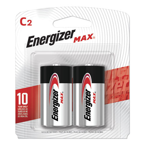MAX Alkaline C Batteries, 1.5 V, 2/Pack-(EVEE93BP2)