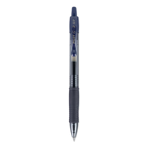 G2 Premium Gel Pen, Retractable, Fine 0.7 mm, Navy Blue Ink, Smoke Barrel, Dozen-(PIL31187)