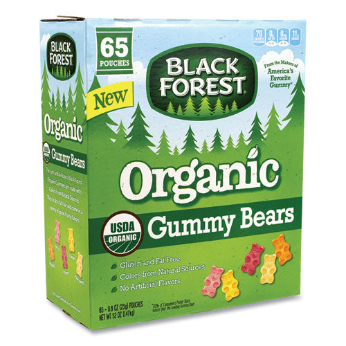 Organic Gummy Bears, 0.8 oz Pouch, 65 Pouches/Carton, Ships in 1-3 Business Days-(GRR22000556)