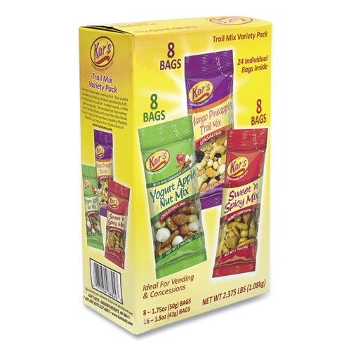 Trail Mix Variety Pack, Assorted Flavors, 24 Packets/Box, Ships in 1-3 Business Days-(GRR28800012)