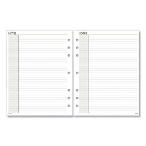 Lined Notes Pages for Planners/Organizers, 8.5 x 5.5, White Sheets, Undated-(AAG011200)