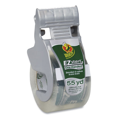 EZ Start Premium Packaging Tape with Dispenser, 1.5" Core, 1.88" x 55.5 yds, Clear-(DUC1259457)