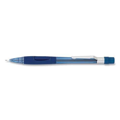 Quicker Clicker Mechanical Pencil, 0.7 mm, HB (#2.5), Black Lead, Transparent Blue Barrel-(PENPD347TC)