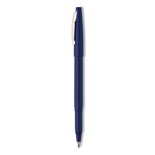 Rolling Writer Roller Ball Pen, Stick, Medium 0.8 mm, Blue Ink, Blue Barrel, Dozen-(PENR100C)