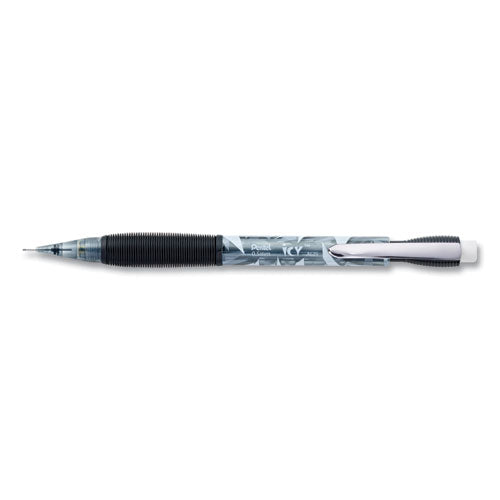 Icy Mechanical Pencil, 0.5 mm, HB (#2.5), Black Lead, Transparent Smoke Barrel, Dozen-(PENAL25TA)