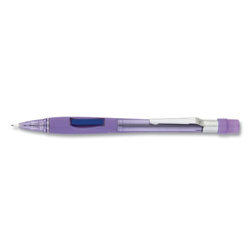 Quicker Clicker Mechanical Pencil, 0.7 mm, HB (#2.5), Black Lead, Transparent Violet Barrel-(PENPD347TV)