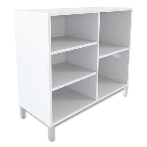 Essentials Laminate Bookcase, Five-Shelf, 36w x 15d x 31.6h, White-(UOS24398965)