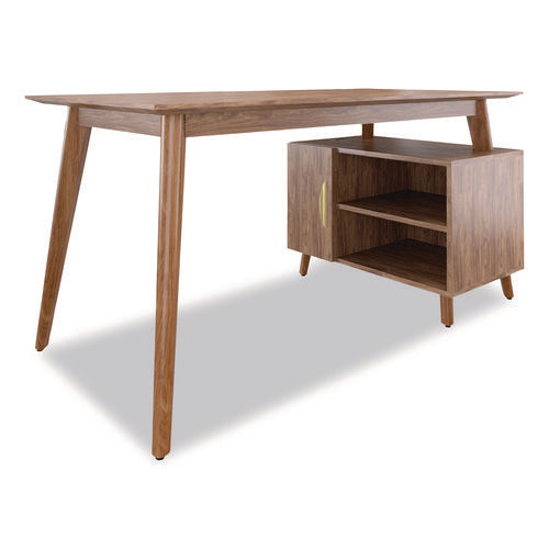 MidMod Storage Desk, Gold Pull, 59.7" x 29.4" x 29.5", Espresso-(UOS24398973)