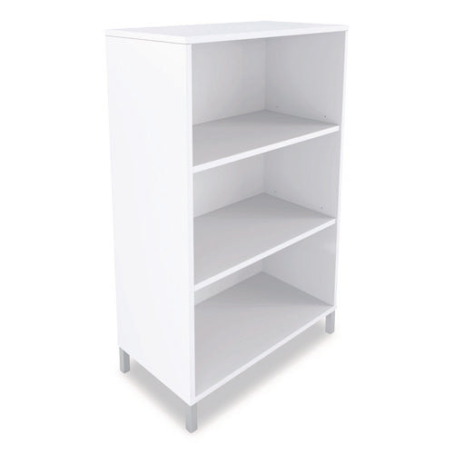 Essentials Laminate Bookcase, Three-Shelf, 28w x 15d x 45.6h, White-(UOS24398963)