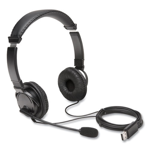 Hi-Fi Headphones with Microphone, 6 ft Cord, Black-(KMWK97601WW)