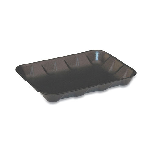 Supermarket Tray, #4D, 9.58 x 7.08 x 1.25, Black, Foam, 400/Carton-(PCT51P904D)