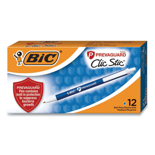 PrevaGuard Ballpoint Pen, Retractable, Medium 1 mm, Blue Ink, Blue Barrel-(BICCSA11BE)