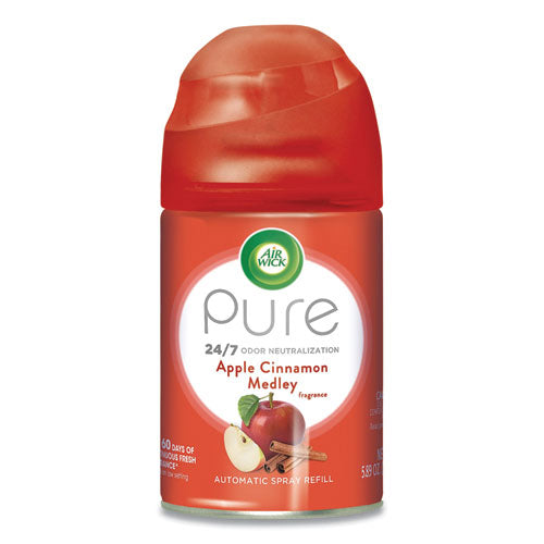 Freshmatic Ultra Spray Refill, Apple Cinnamon Medley, 5.89 oz Aerosol Spray, 6/Carton-(RAC78283CT)