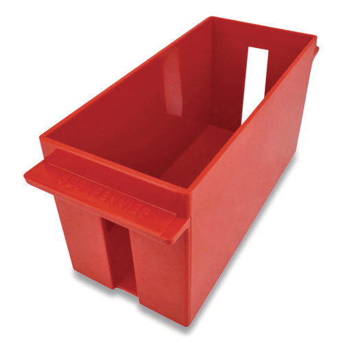 Extra-Capacity Coin Tray, Pennies, 1 Compartment,  Denomination and Capacity Etched On Side, Stackable, Plastic, Red-(CNK560162)
