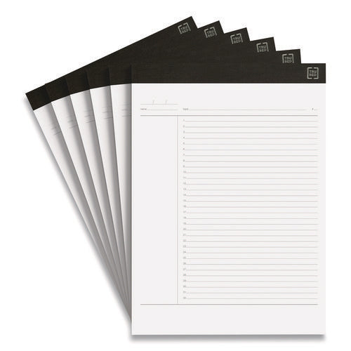Notepads, Project-Management Format, 50 White 8.5 x 11.75 Sheets, 6/Pack-(TUD24419924)