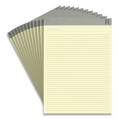 Notepads, Narrow Rule, 50 Canary-Yellow 8.5 x 11.75 Sheets, 12/Pack-(TUD24419925)