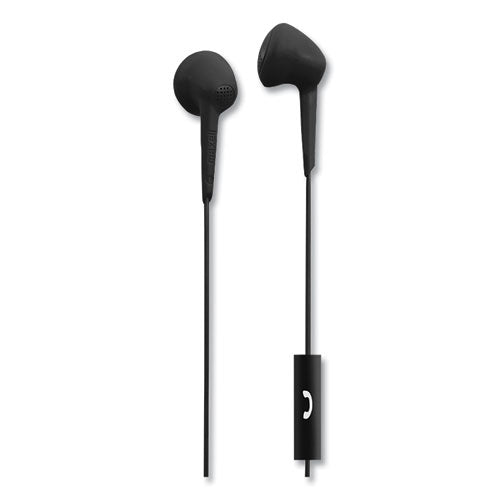 Jelleez Earbuds, 4 ft Cord, Black-(MAX191569)