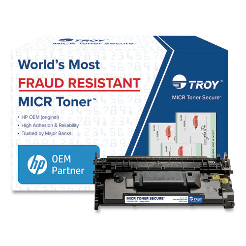 0281681001 289X High-Yield MICR Toner Secure, Alternative for HP CF289X, Black-(TRS0281681001)