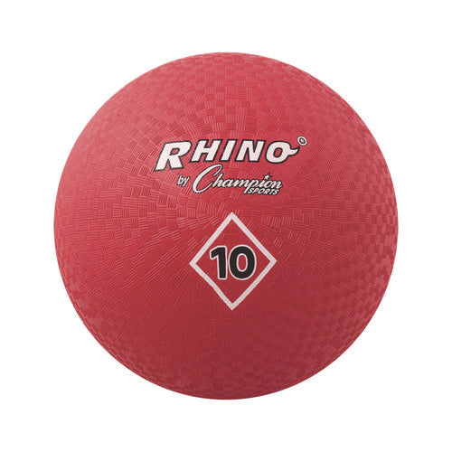 Playground Ball, 10" Diameter, Red-(CSIPG10)